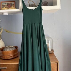 Reformation Forest Green Maxi Dress